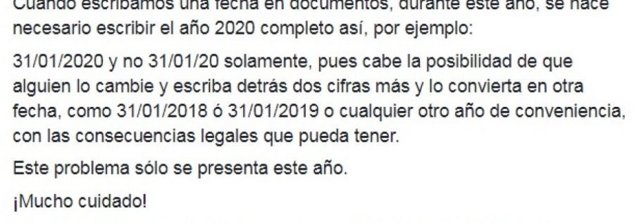 La Policía pide escribir el año 2020 completo en los documentos para evitar malentendidos - 14 La Policía pide escribir el año 2020 completo en los documentos para evitar malentendidos - 14