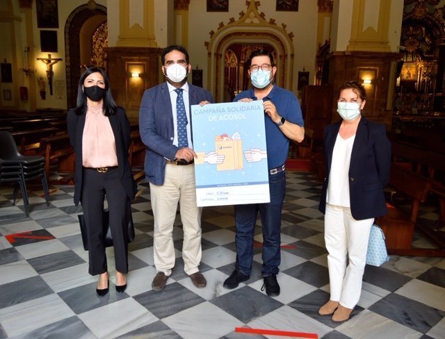Acosol entrega 1.000 euros a Cáritas para ayudar a los 11 municipios que forman la Mancomunidad - 21 05 20 Foto Entrega Donativos Cáritas