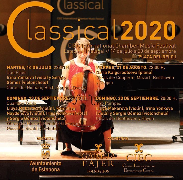 Estepona contará con el festival de música de cámara 'Classical 2020' - 200714 Classical 2020 CIEC Music Festival Estepona contará con el festival de música de cámara 'Classical 2020' - 200714 Classical 2020 CIEC Music Festival