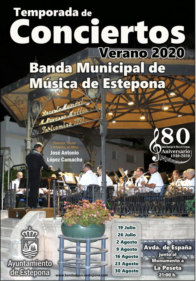 La Banda Municipal de Música arranca su temporada de conciertos de verano - 200719 Temporada Conciertos Verano 20 Cartel La Banda Municipal de Música arranca su temporada de conciertos de verano - 200719 Temporada Conciertos Verano 20 Cartel