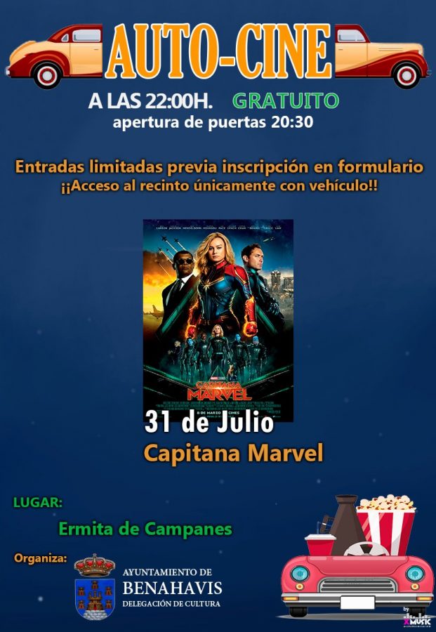 Autocine en Benahavís este viernes - capitana marvel Autocine en Benahavís este viernes - capitana marvel