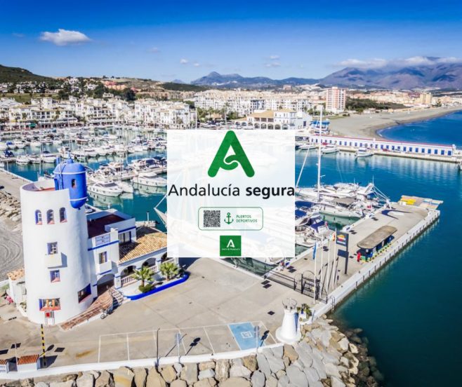 El Puerto Deportivo de La Duquesa logra el distintivo 'Andalucía Segura' - Puerto de La Duquesa distintico Andalucía Segura