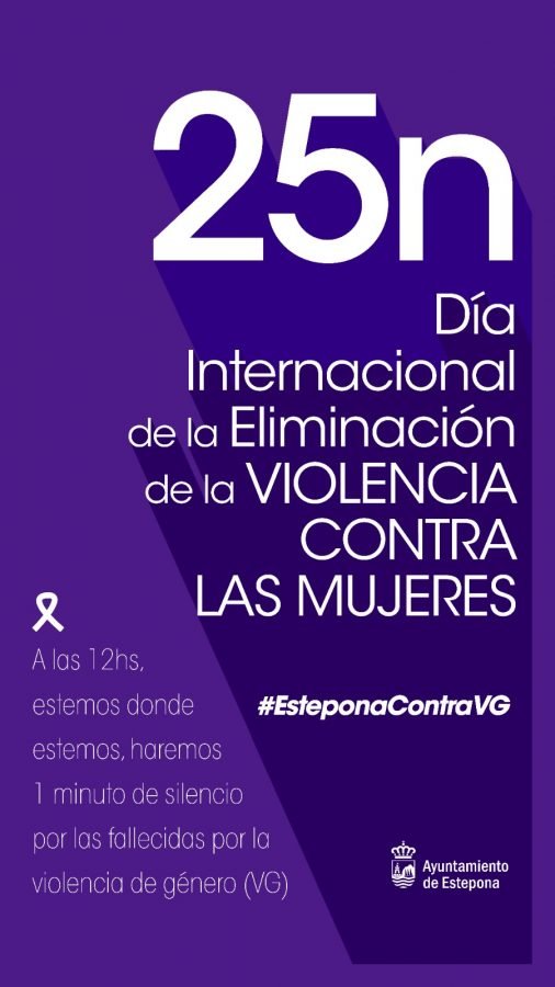 Imagen institucional del Ayuntamiento de Estepona en el 25 de noviembre.