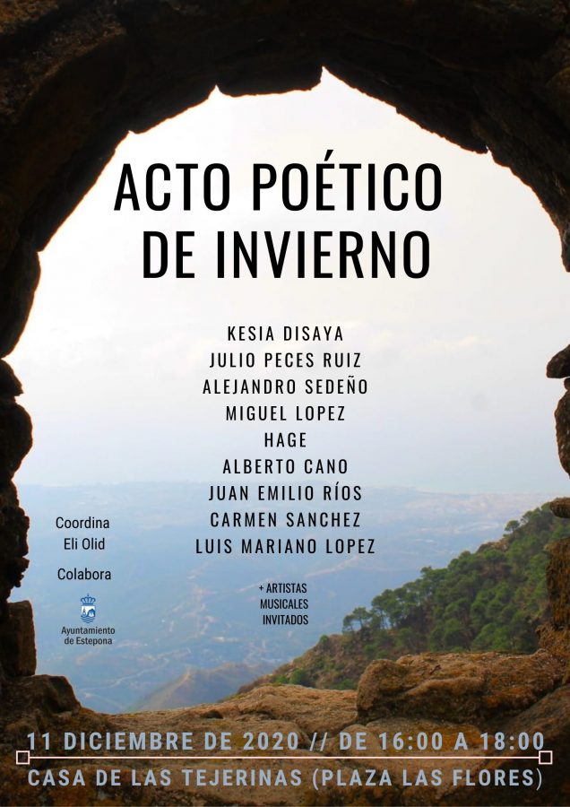 Escritores y artistas de Estepona ofrecerán un acto poético-musical en la Casa de las Tejerinas - 201211 CARTEL DEL ACTO POÉTICO DE INVIERNO