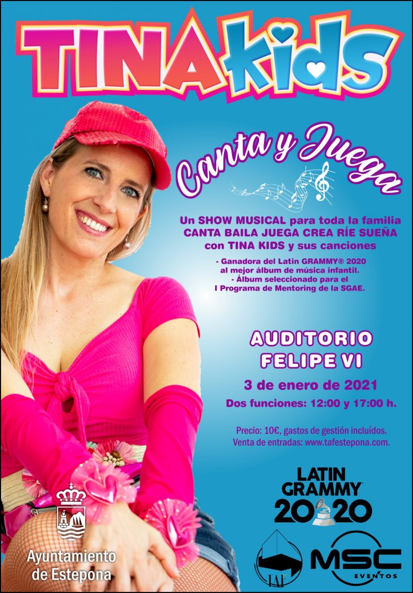 El espectáculo 'Canta y Juega' llega al Auditorio Felipe VI - 210103 TinaKids Canta y juega El espectáculo 'Canta y Juega' llega al Auditorio Felipe VI - 210103 TinaKids Canta y juega