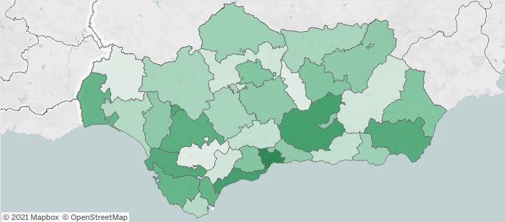 La delimitación por distritos sanitarios y mantener los horarios actuales, entre las nuevas medidas - mapa distritos Mapa Andalucía por distritos.