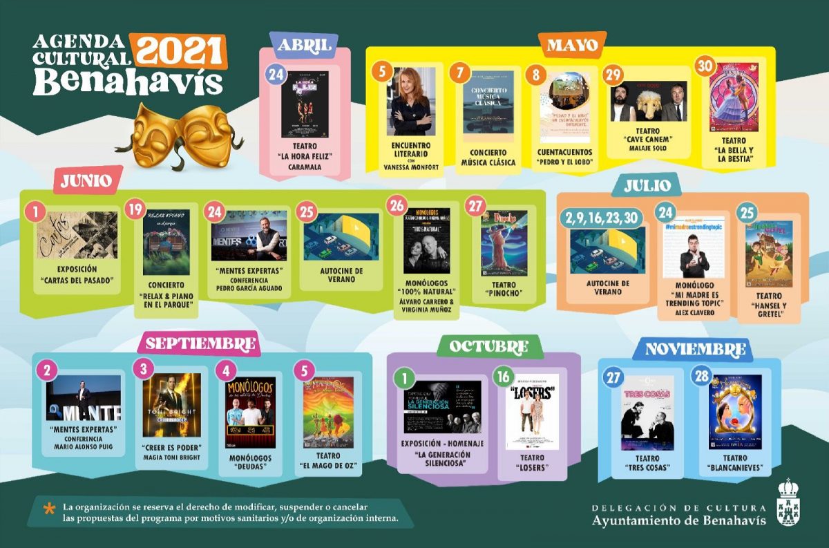 Benahavís trae conciertos, teatro, monólogos, exposiciones y conferencias de manera gratuita - WhatsApp Image 2021 04 23 at 10.26.02 Agenda Cultural Benahavís 2021.