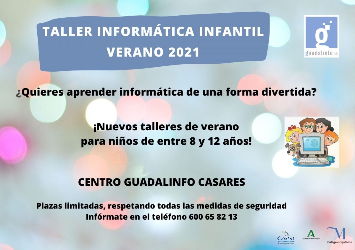 El Centro Guadalinfo de Casares organiza talleres de informática infantil este verano - 196499349 3015945822021005 2916314652896282621 n Taller de Informática Infantil, en verano de 2021.