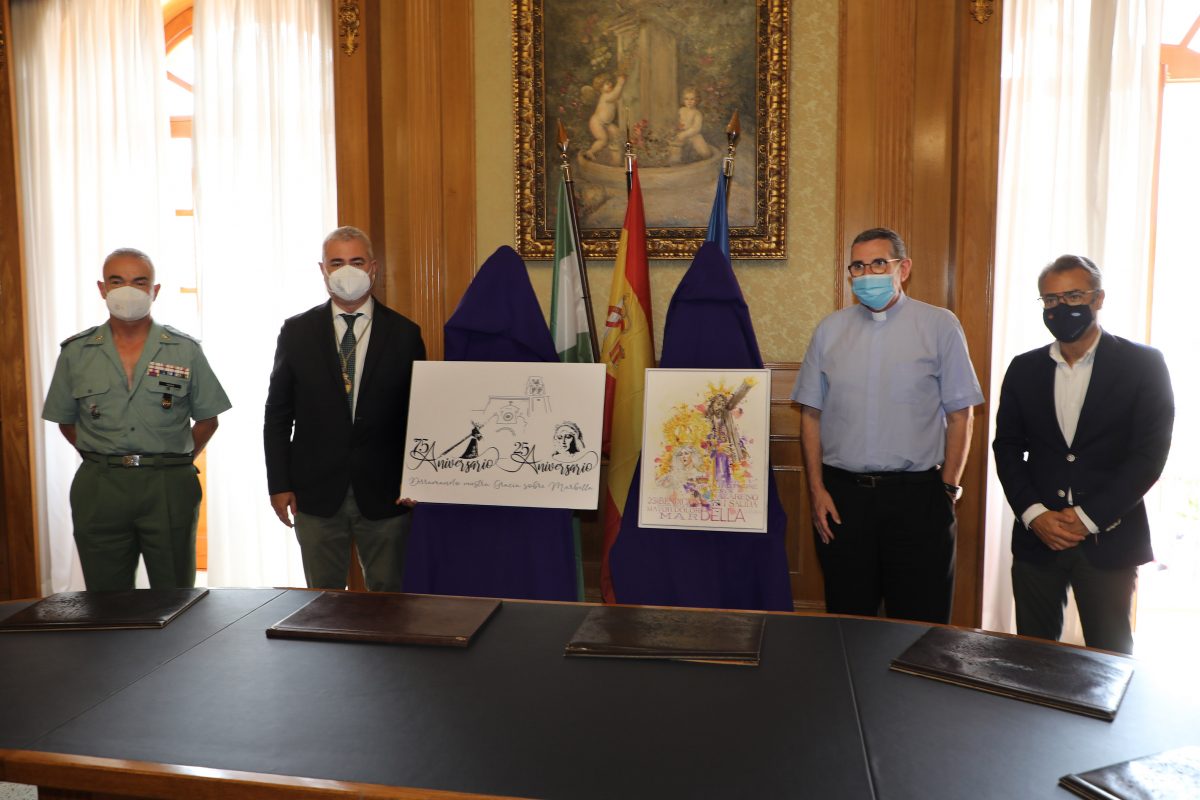 Presentación del programa de actos con motivo de la celebración del 75 aniversario de la primera salida procesional en Marbella de Nuestro Padre Jesús Nazareno y el 25 de la bendición de la Virgen del Mayor Dolor.