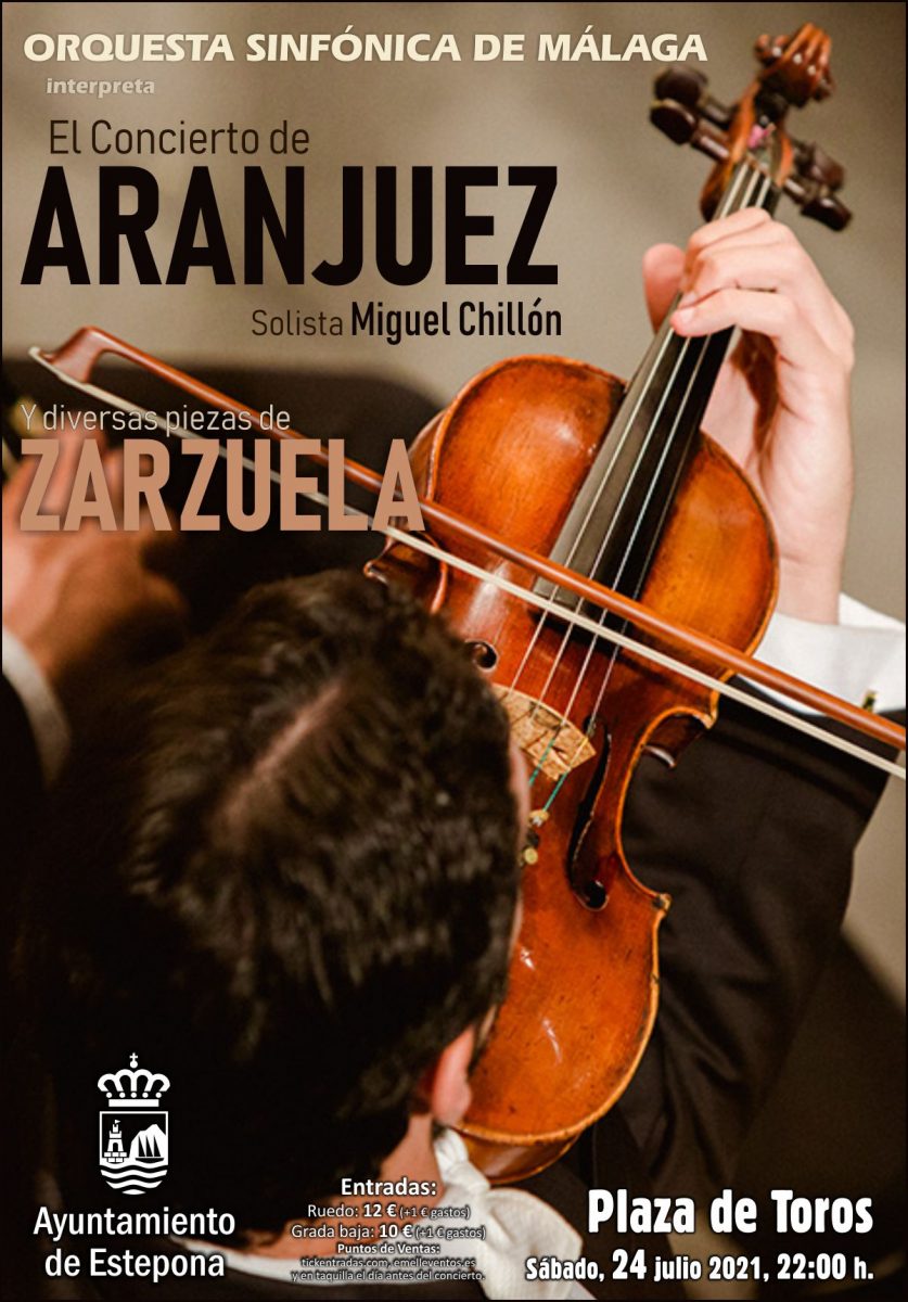 La Orquesta Sinfónica de Málaga interpretará 'El Concierto de Aranjuez' en la Plaza de Toros - 210724 Concierto Aranjuez La Orquesta Sinfónica de Málaga interpretará 'El Concierto de Aranjuez' en la Plaza de Toros de Estepona.