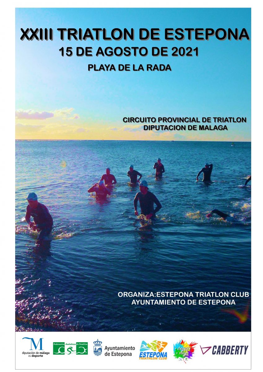 XXIII Triatlón Villa de Estepona 2021, que se celebrará el 15 de agosto en la playa de la Rada.