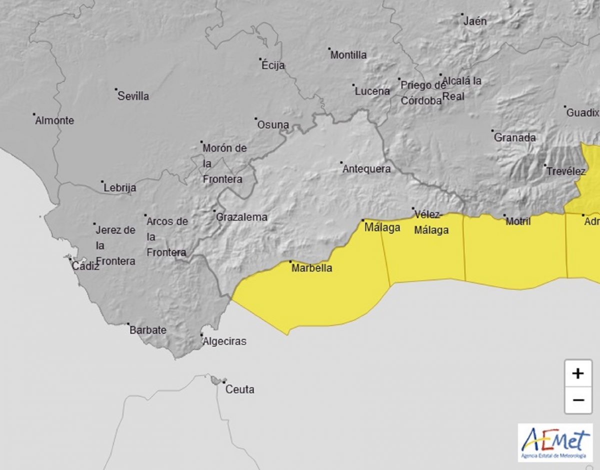 AEMET prevé un nuevo fin de semana abrasador con poniente en la Costa del Sol, aunque no hay avisos por calor - mapa tiempo AEMET prevé un nuevo fin de semana abrasador con poniente en la Costa del Sol, aunque no hay avisos por calor - mapa tiempo