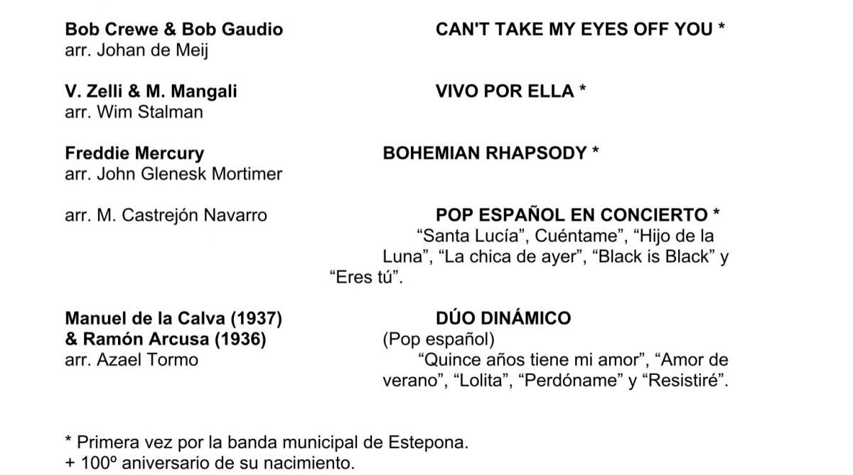 La Banda Municipal de Estepona emocionará al son de Whitney Houston, Queen y el Dúo Dinámico - Captura de pantalla 2021 08 19 a las 16.25.36 La Banda Municipal de Estepona emocionará al son de Whitney Houston, Queen y el Dúo Dinámico - Captura de pantalla 2021 08 19 a las 16.25.36