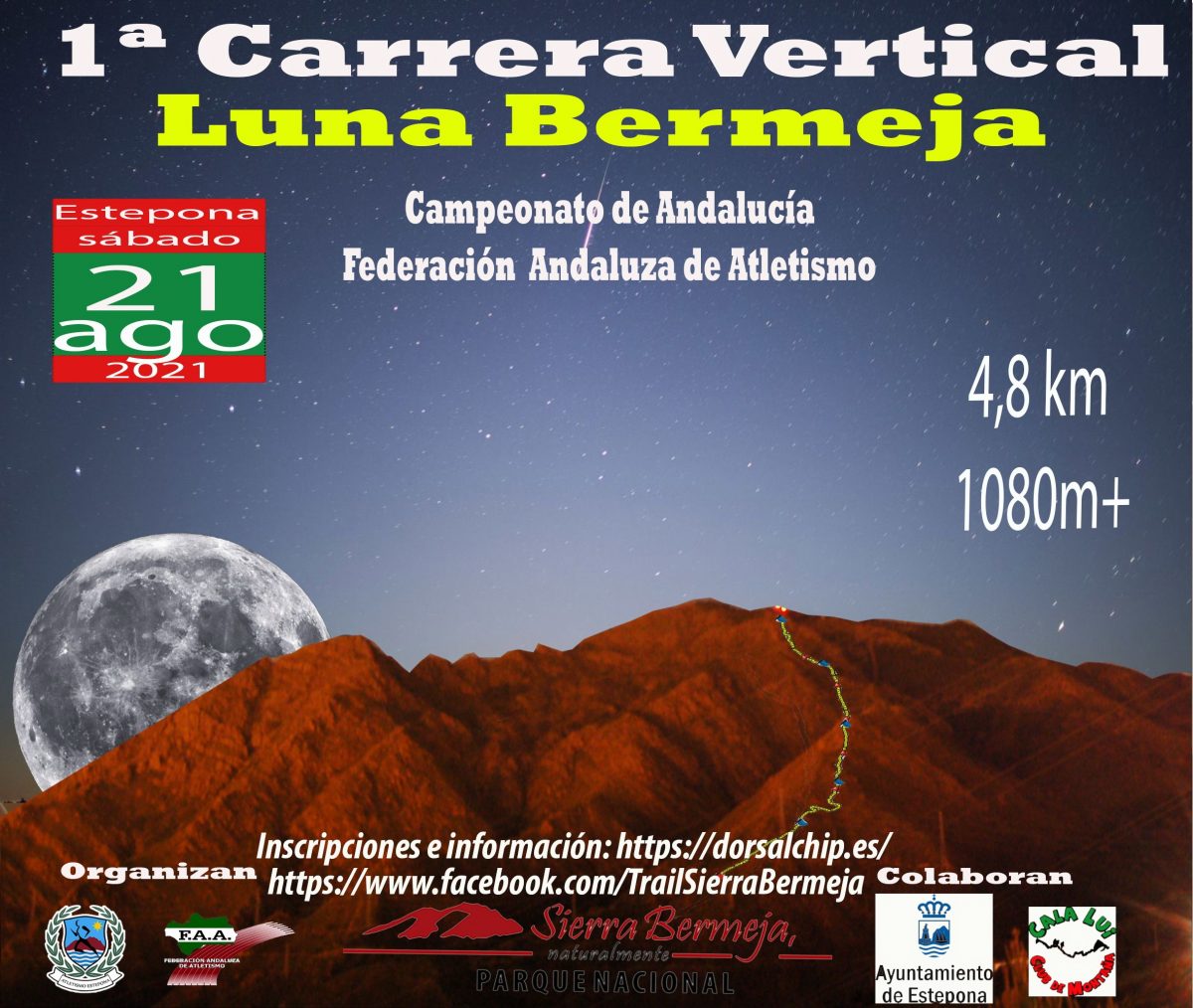 130 deportistas calientan motores para participar en el I Kilómetro Vertical 'Luna Bermeja' de Estepona - cartel Kilometros Vertical 2021 1 1 130 deportistas calientan motores para participar en el I Kilómetro Vertical 'Luna Bermeja' de Estepona - cartel Kilometros Vertical 2021 1 1