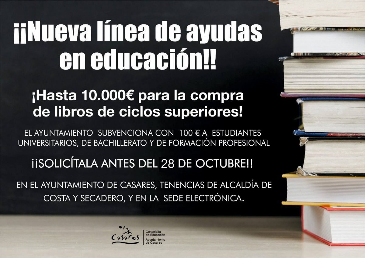 El Ayuntamiento de Casares subvenciona la adquisición de libros para estudiantes - 243381024 3100629843552602 9154344433680026743 n Ayudas para estudiantes en Casares.