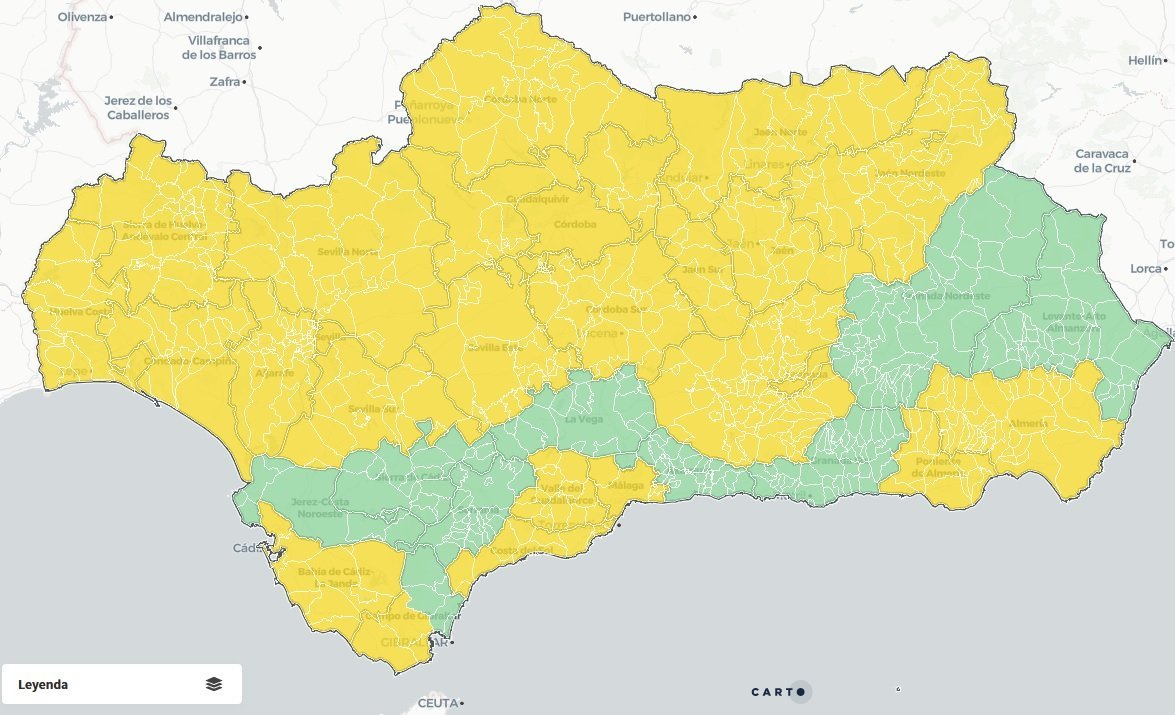 La Costa del Sol seguirá en Nivel 2, mientras la mitad de la provincia baja a Nivel 1 - mapa covid La Costa del Sol seguirá en Nivel 2, mientras la mitad de la provincia baja a Nivel 1 - mapa covid