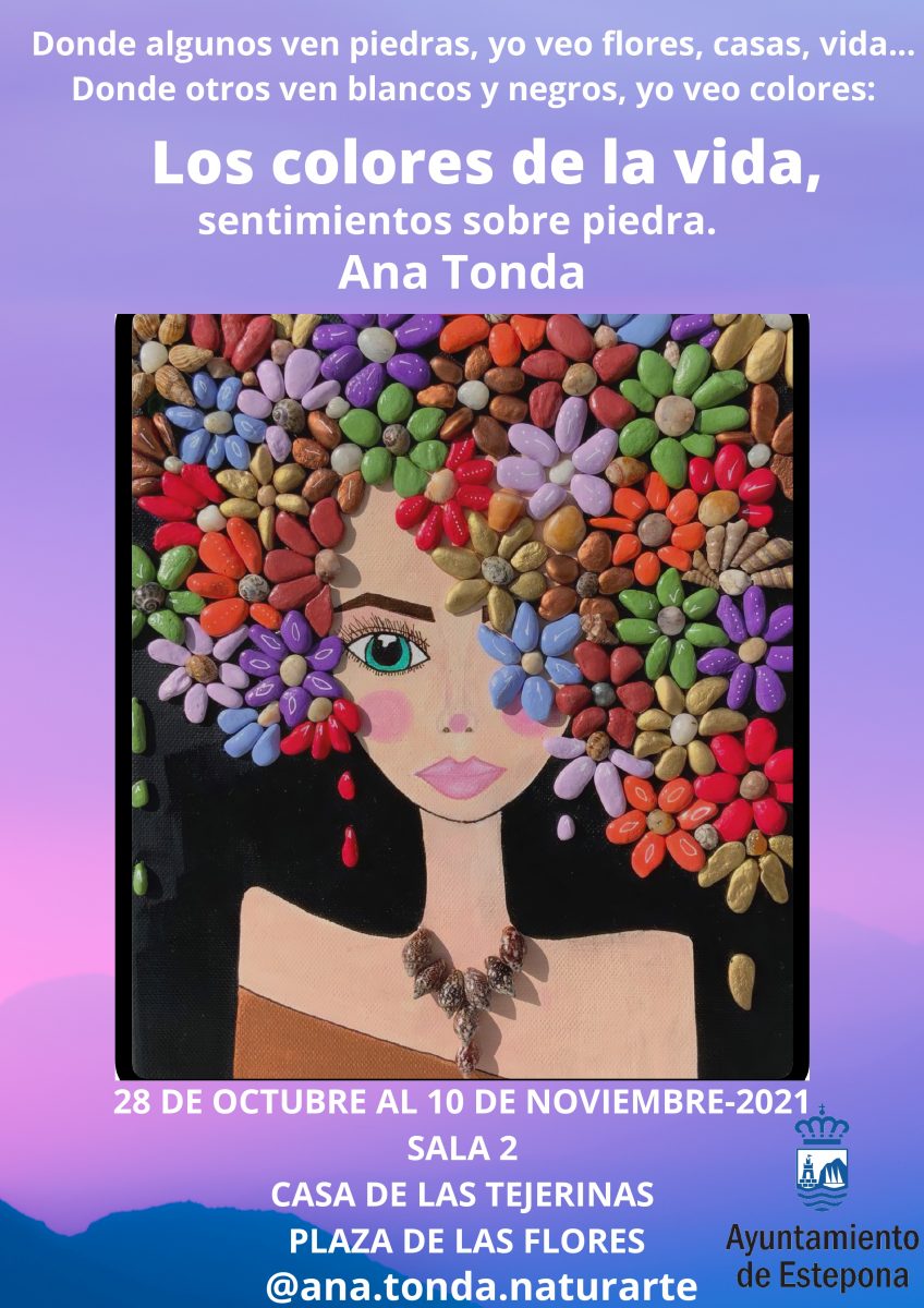 La artista Ana Tonda inaugura este jueves la exposición ‘Los colores de la vida’ en Estepona - 211028 CARTEL EXPOSICIÓN DE ANA TONDA page 0001