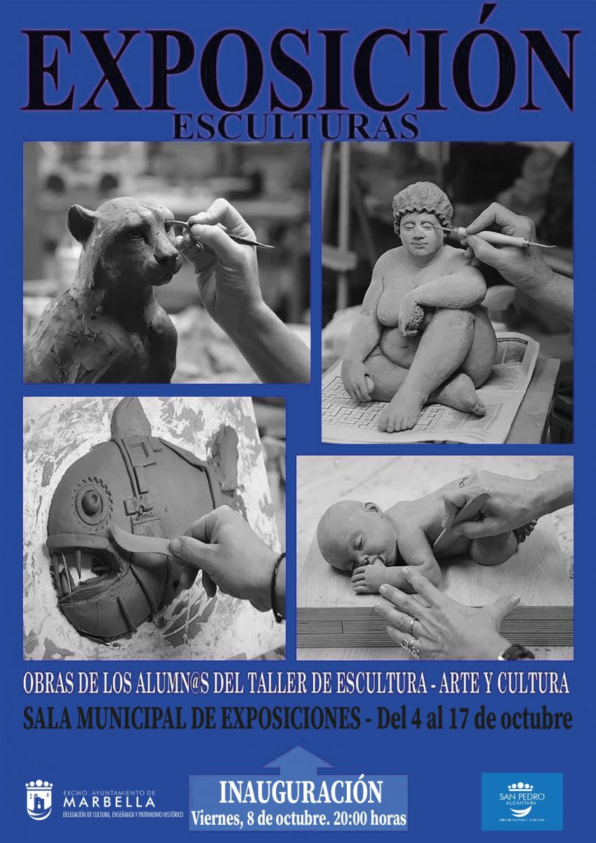 Los alumnos del Taller de Escultura exponen sus obras en el Centro Cultural de San Pedro - Cartel Taller Escultura Los alumnos del Taller de Escultura exponen sus obras en el Centro Cultural de San Pedro - Cartel Taller Escultura