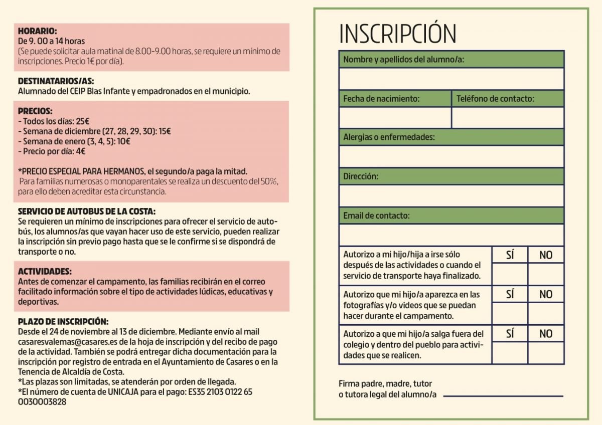 Abre el plazo de inscripción para el campamento de Navidad en el Colegio Blas Infante de Casares - 258876398 3143350202613899 4177608731525937649 n