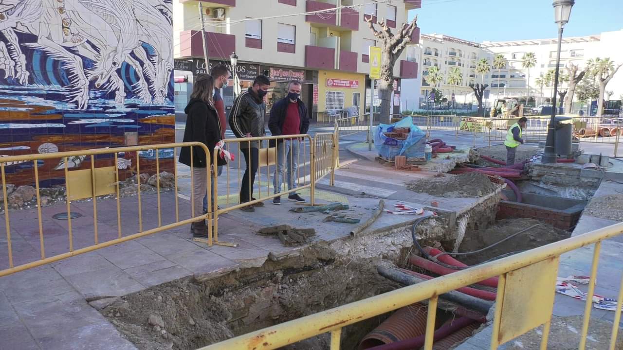 Obras en la Avenida Miraflores, Manilva,