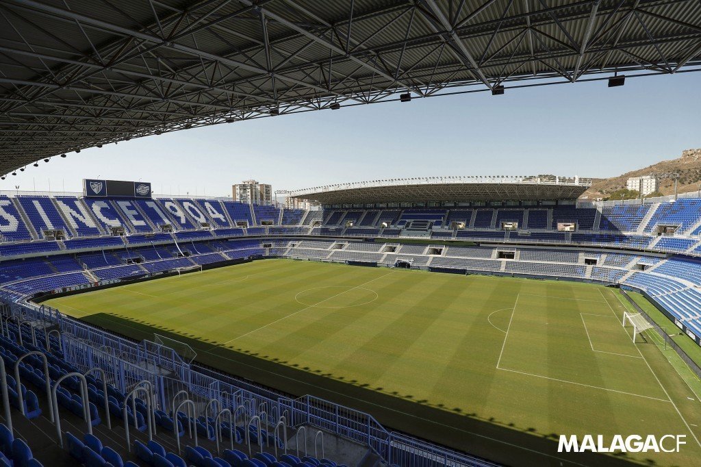 Campo de Fútbol La Rosaleda, Málaga.