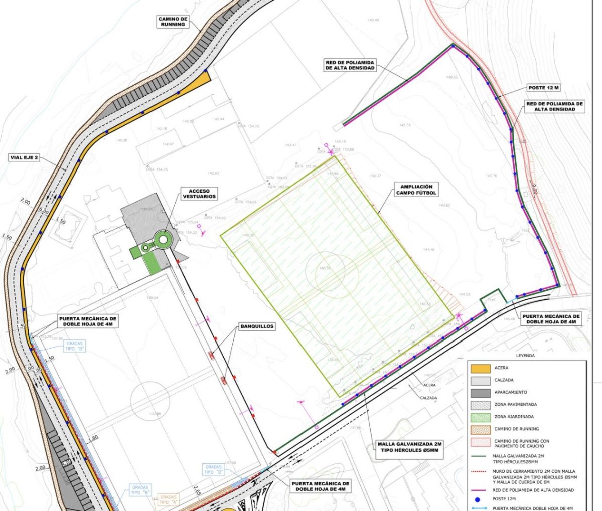 Benahavís inicia las obras de aparcamiento y pavimentación en el entorno del campo de fútbol - Captura de pantalla 2022 02 09 a las 10.20.14 Plano del entorno donde se van a realizar las obras.
