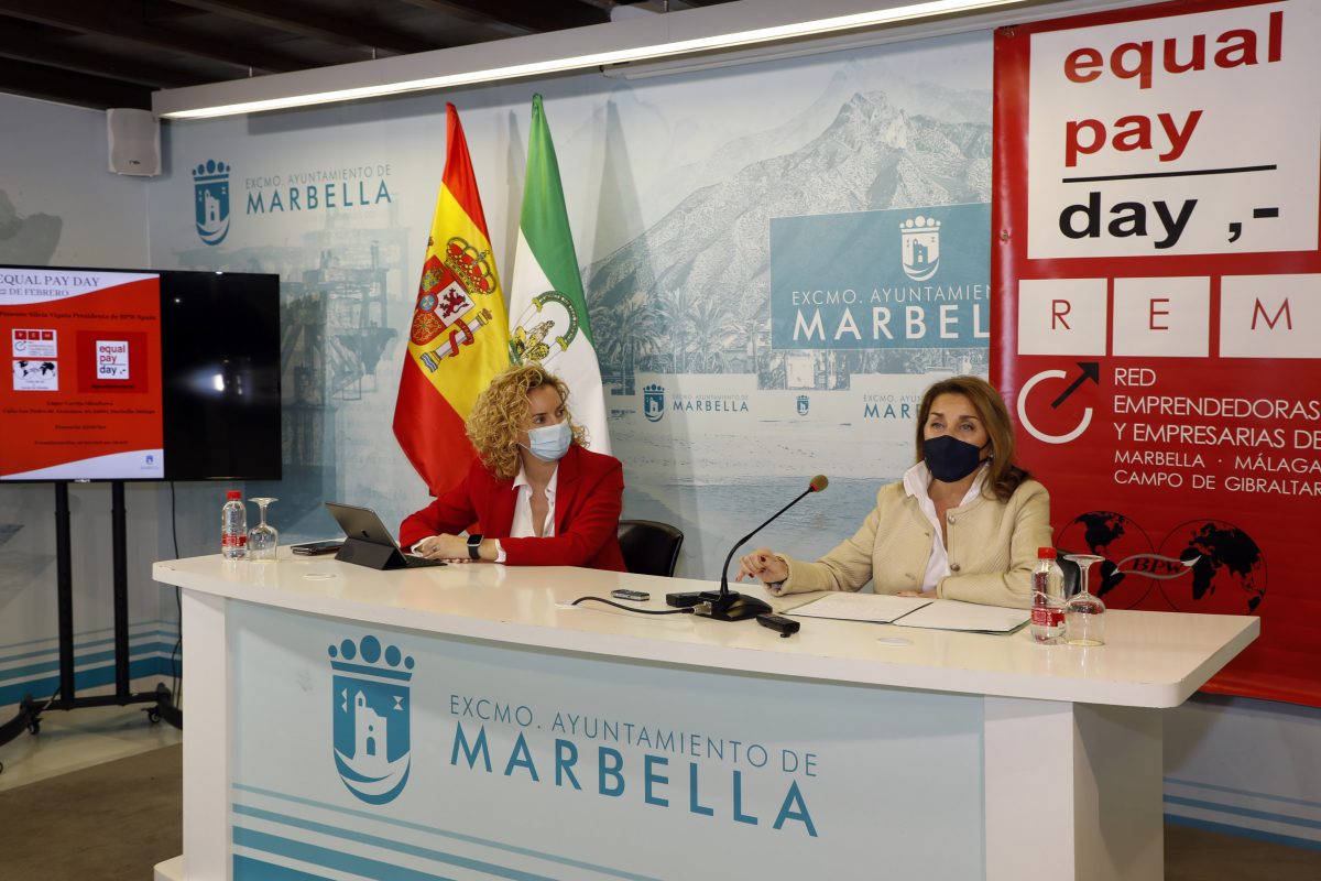 "Una mujer tarda una media de 53 días más, 418 frente a 365, en cobrar lo mismo que un hombre" - H3A1376 Presentación del Día Europeo de la Igualdad Salarial en Marbella.