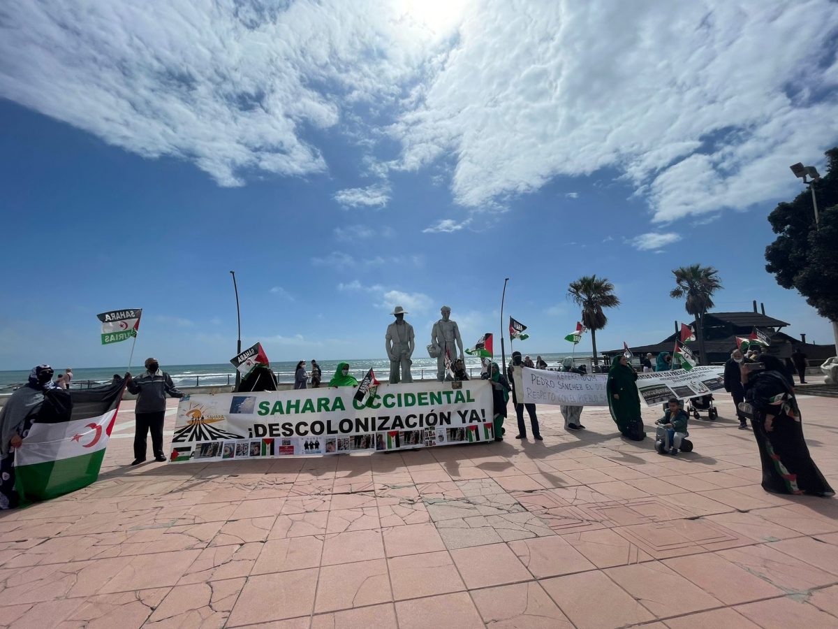 Concentración del pueblo saharaui en Estepona. / D.MACÍAS