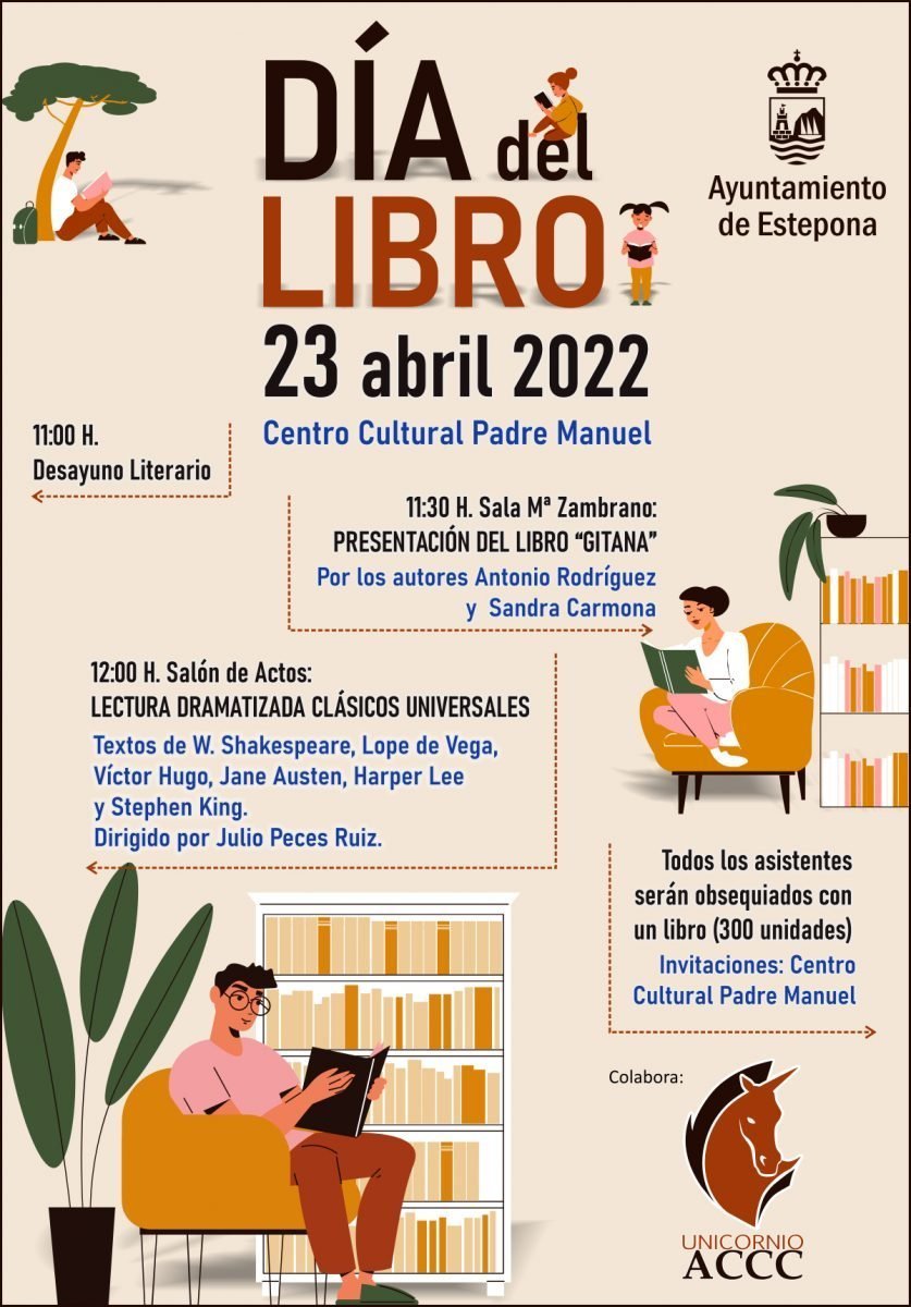 El Día del Libro en Estepona: un 'Desayuno Literario' y unas lecturas dramatizadas - 220423 Día del libro 1 1