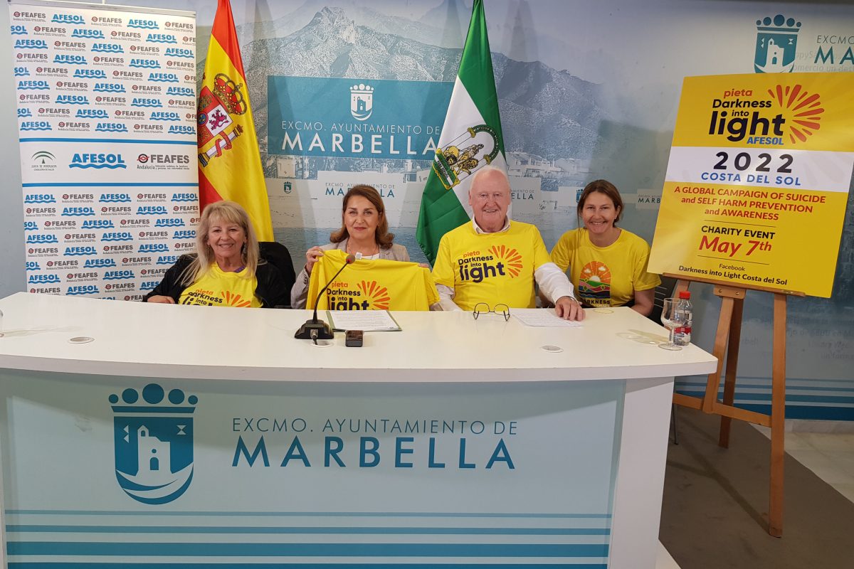 Presentación de la Caminata por la Prevención del Suicidio en Marbella.