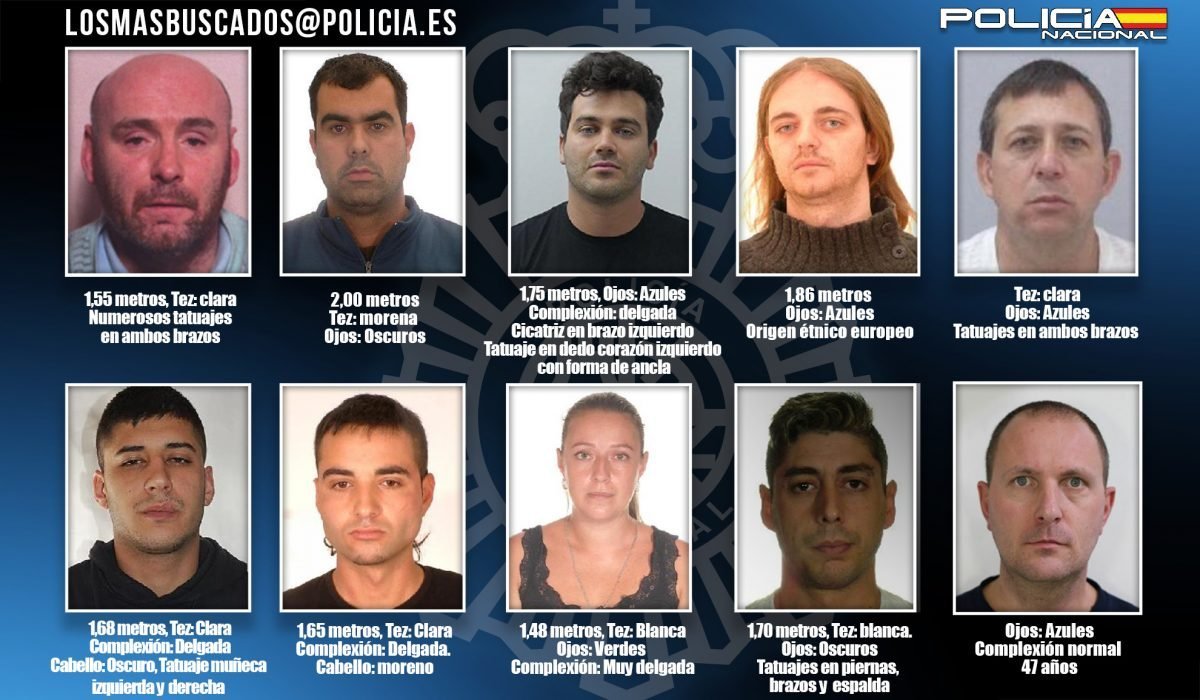 Estos son los diez fugitivos que podrían encontrarse en nuestro país y la Costa del Sol - Fugitivos 1 Fugitivos
