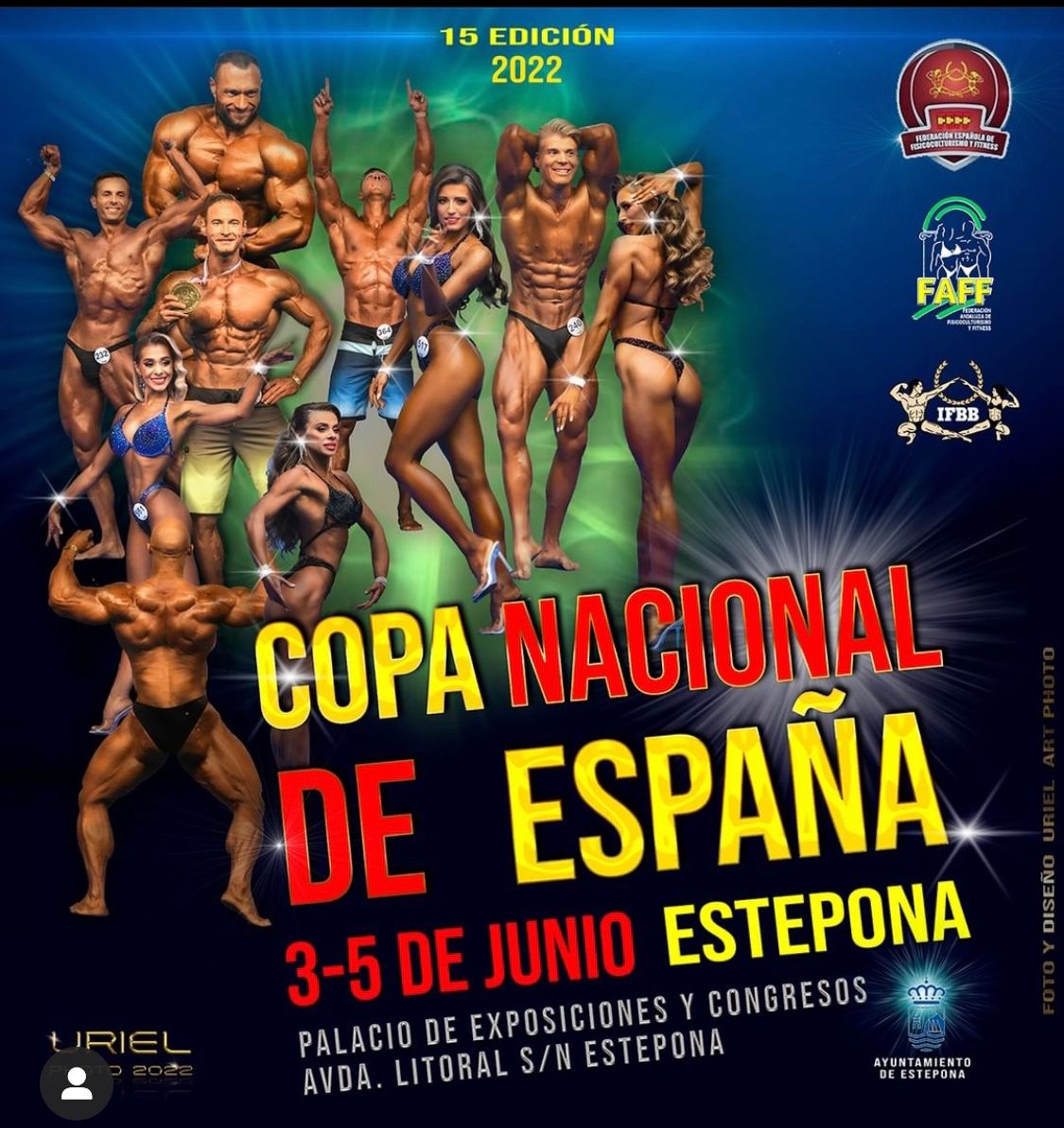 La 15º Copa de España de Fisicoculturismo y Fitness será en Estepona con más de 200 participantes - Cartel Copa España Fisioculturismo
