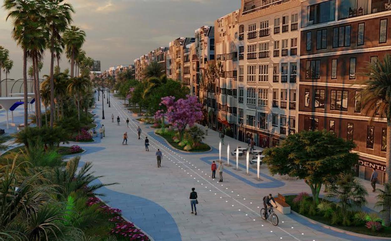 El tramo de la Avenida España, desde calle Terraza a Avenida Juan Carlos, estará listo el 9 de agosto - EsteponaalMar R9TXo4Kpg9LTDyA8KNM3PWP 1248x770@Diario Sur Tramo 2 de la Avenida España cuando esté finalizado.