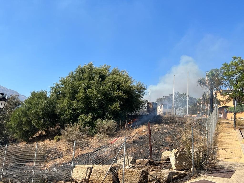Vecinos de Estepona hablan de la falta de limpieza en solares y parcelas como motivo del incendio - image 1 Zona quemada del Seghers. / D.MACÍAS
