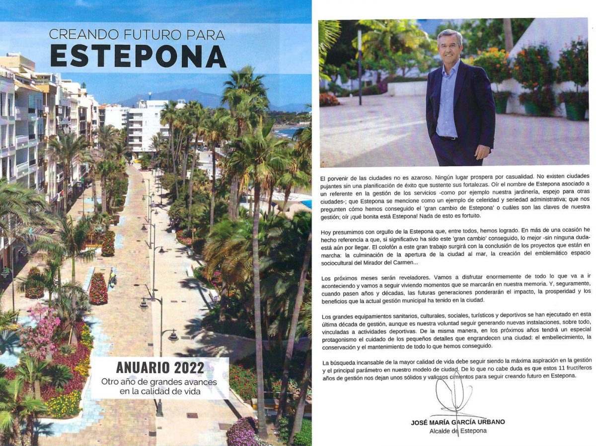 IU muestra su rechazo ante "el gasto de propaganda personal política" de García Urbano - WhatsApp Image 2022 12 30 at 10.29.04 Anuario del Ayuntamiento.