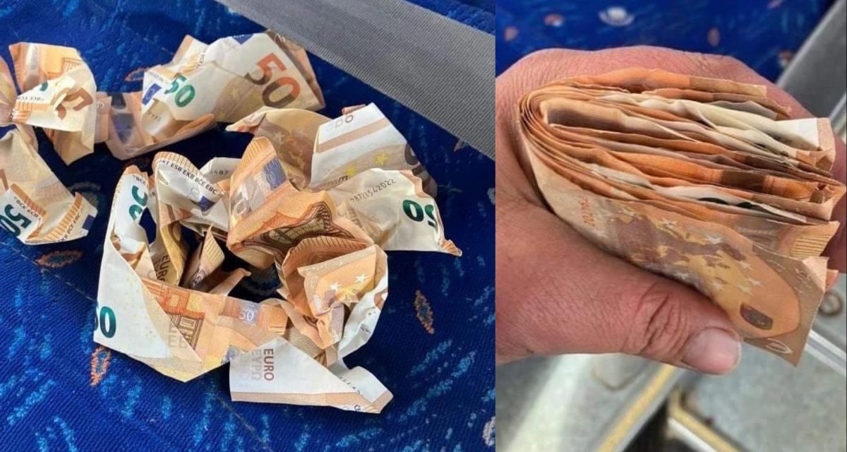 Las personas que recogieron los billetes de la 'lluvia de dinero' en Marbella pudieron incurrir en un delito - WhatsApp Image 2023 01 31 at 09.32.23 Una imagen de algunos de los billetes que volaron en la A-7 en Marbella.