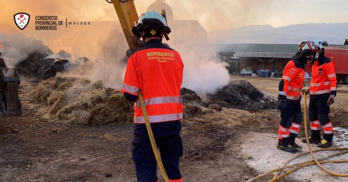 Bomberos en acción.