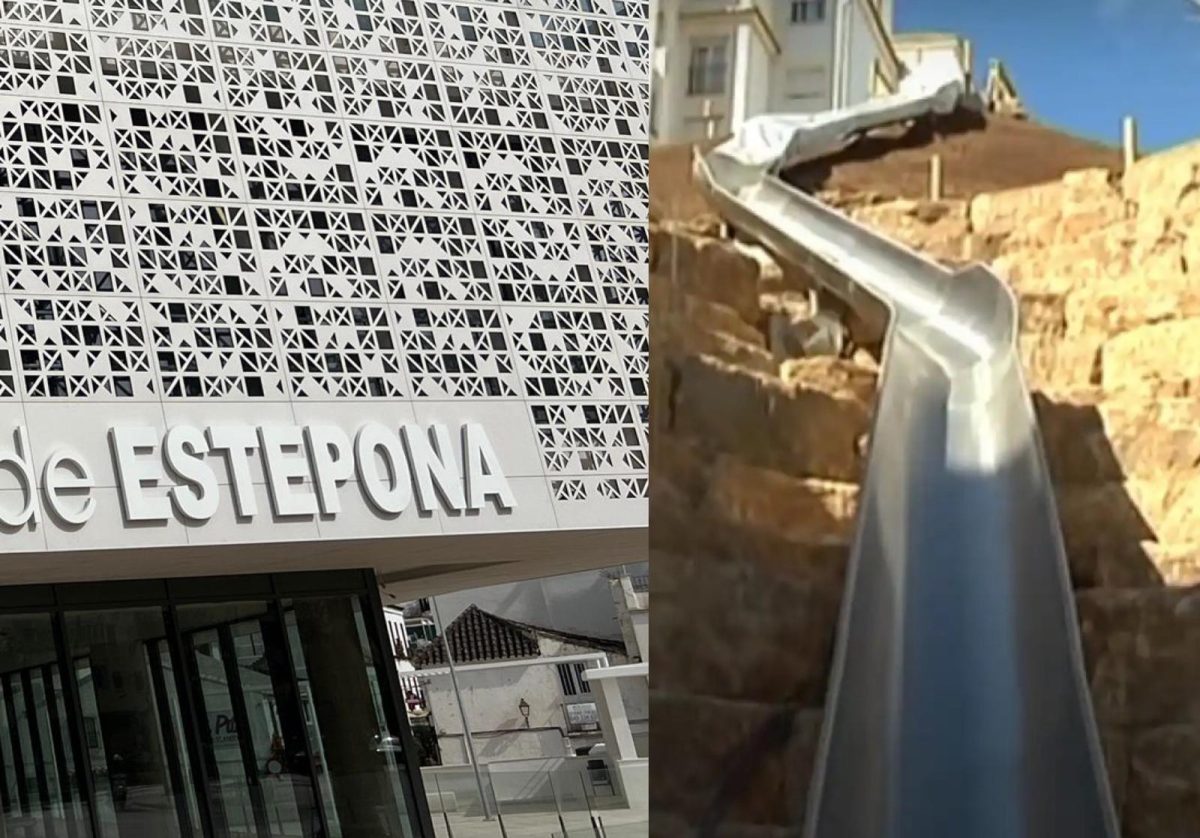 El tobogán vuelve a Estepona: el nuevo Ayuntamiento conecta dos plantas con esta curiosa atracción - WhatsApp Image 2023 02 20 at 16.40.59 Nuevo Ayuntamiento de Estepona y tobogán que se inauguró en Estepona en mayo de 2019.