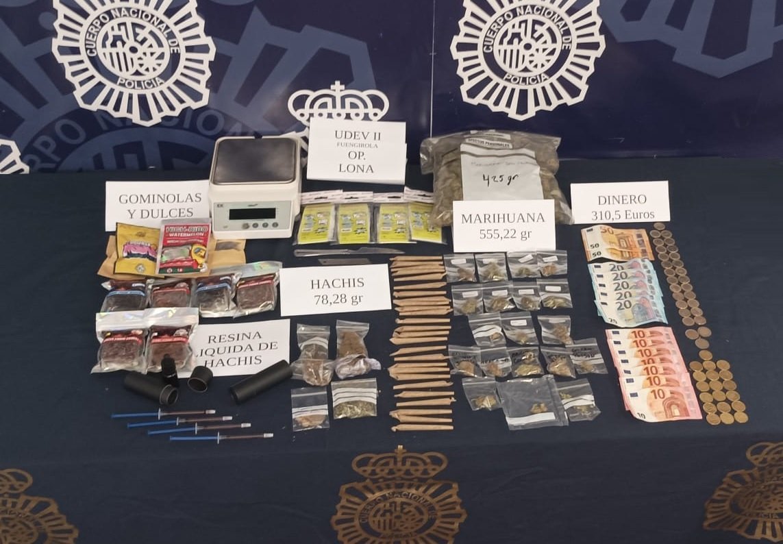 Desmantelado en Fuengirola un club de fumadores donde se traficaba con drogas - 20230525 foto efectos club cannabis Desmantelado en Fuengirola un club de fumadores donde se traficaba con drogas - 20230525 foto efectos club cannabis