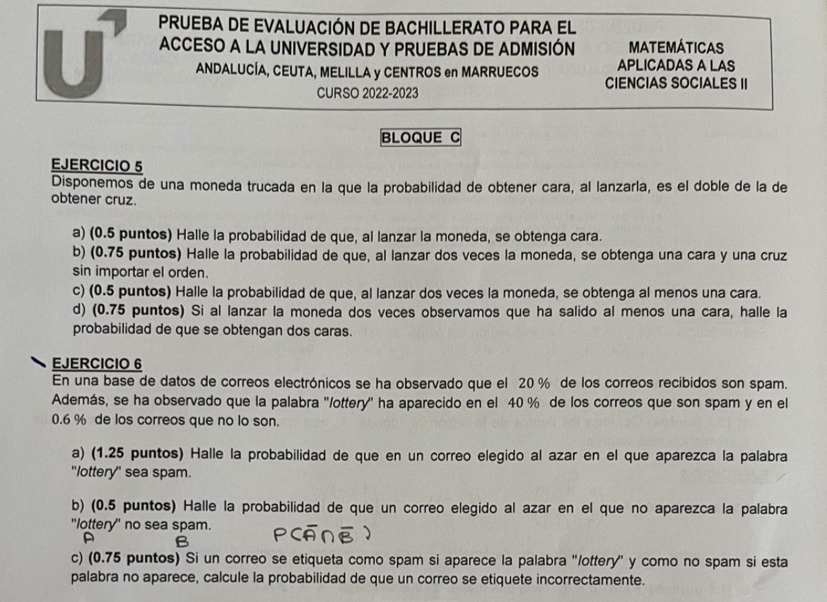 Lágrimas tras salir del examen de Matemáticas en Selectividad: "Ha sido un desastre" - IMG 5460 Algunas preguntas del examen de Matemáticas II de Sociales en Selectividad. / Área