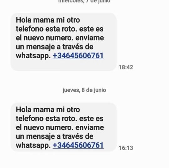Cuidado, este peligroso timo engaña a padres de toda España: «Hola mamá, mi teléfono está roto…» - WhatsApp Image 2023 06 09 at 10.36.35 e1686300559246 Cuidado, este peligroso timo engaña a padres de toda España: «Hola mamá, mi teléfono está roto…» - WhatsApp Image 2023 06 09 at 10.36.35 e1686300559246