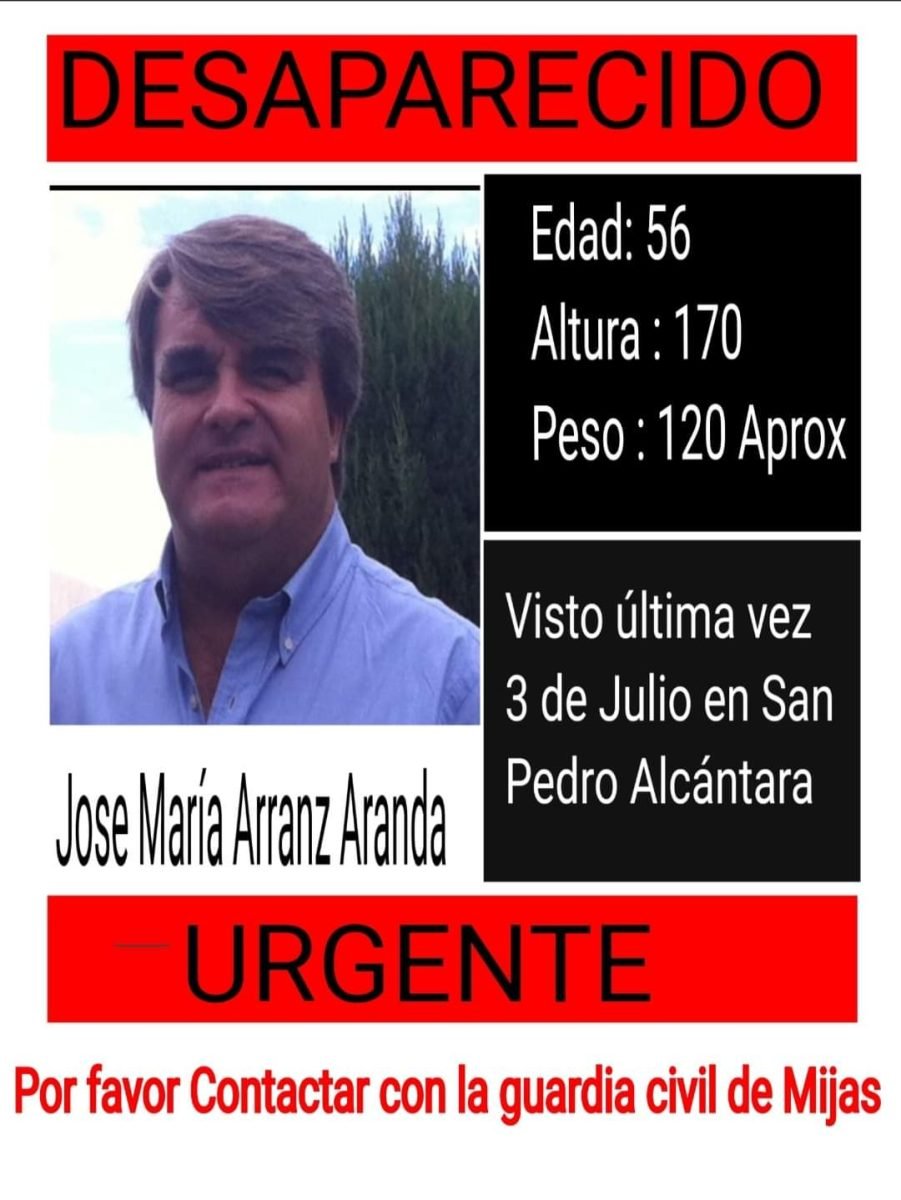 La Guardia Civil busca a José María Arranz, desaparecido desde el 3 de julio en San Pedro Alcántara - a09c6871 ae12 41bc 9ff8 0b2bf944295b 1 La Guardia Civil busca a José María Arranz, desaparecido desde el 3 de julio en San Pedro Alcántara - a09c6871 ae12 41bc 9ff8 0b2bf944295b 1