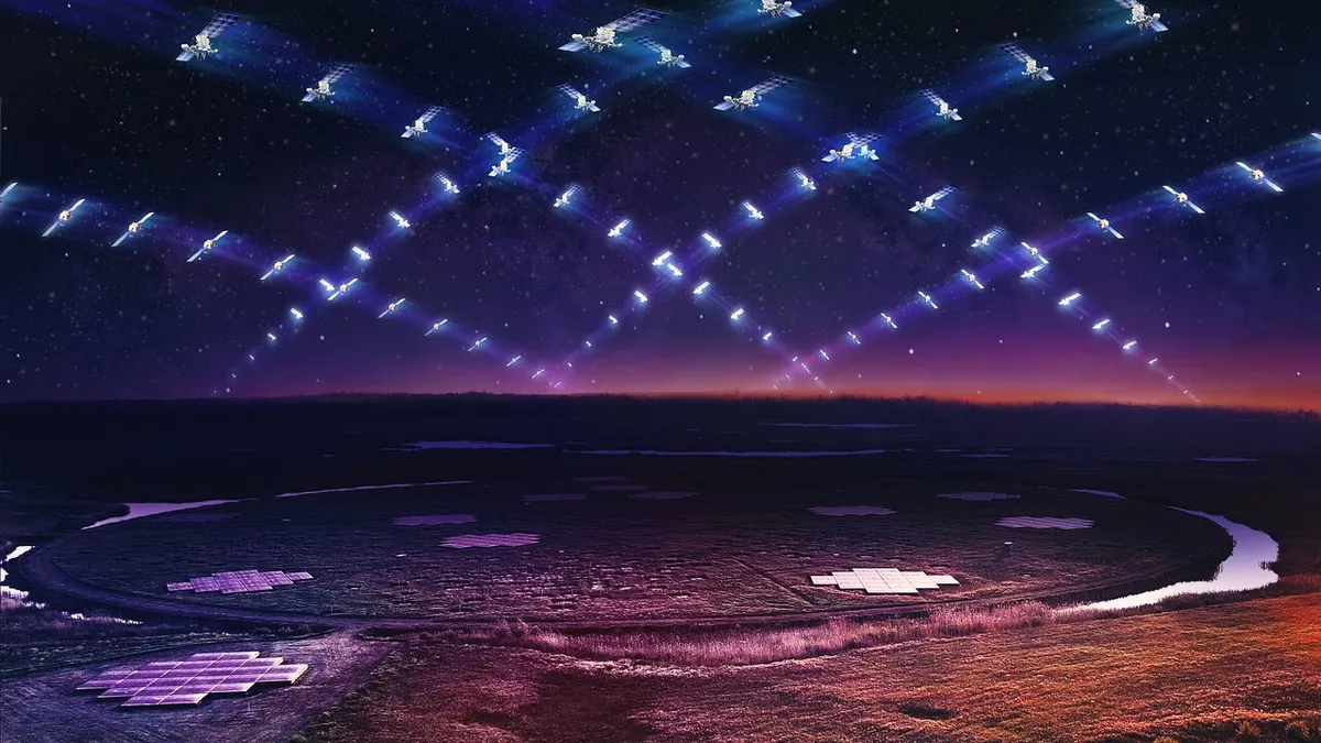 Los 'ovnis' identificados de Estepona: Tres días sobrevolando los cielos - ilustracion constelacion satelital telescopio lofar 3079934 Los 'ovnis' identificados de Estepona: Tres días sobrevolando los cielos - ilustracion constelacion satelital telescopio lofar 3079934
