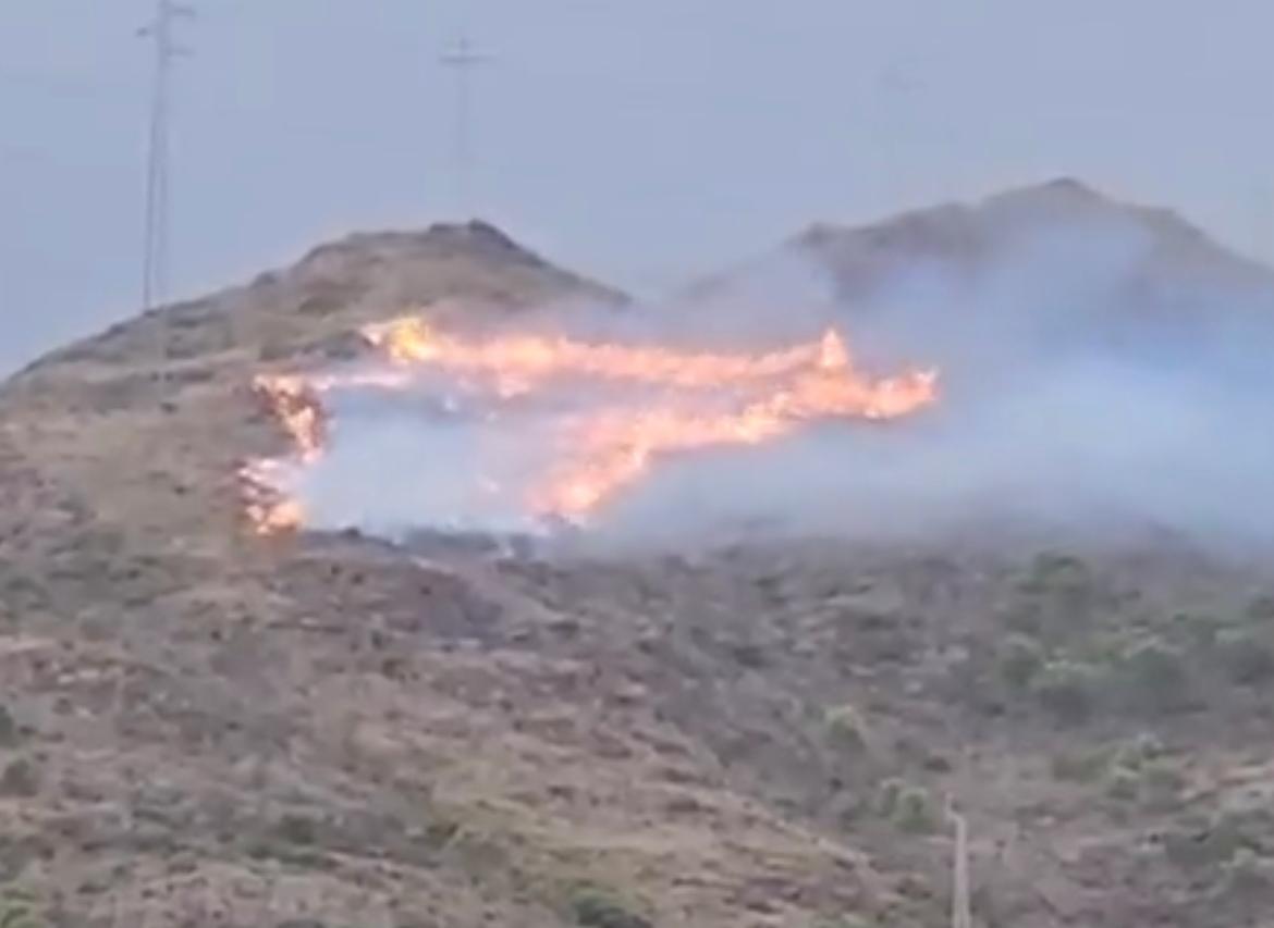 Declarado un incendio en Estepona - WhatsApp Image 2023 10 19 at 14.37.12 Imagen captada del vídeo de Infoca del incendio en Estepona.