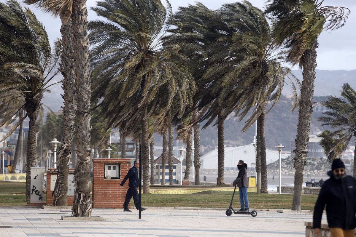 Lluvias persistentes y vientos intensos marcarán la semana en la Costa del Sol - fotonoticia 20231019142738 1920 Rachas de viento en Benalmádena.