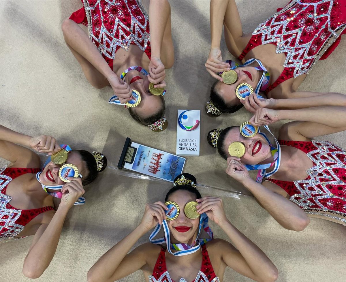 Las gimnastas de Marbella, campeonas de Andalucía.