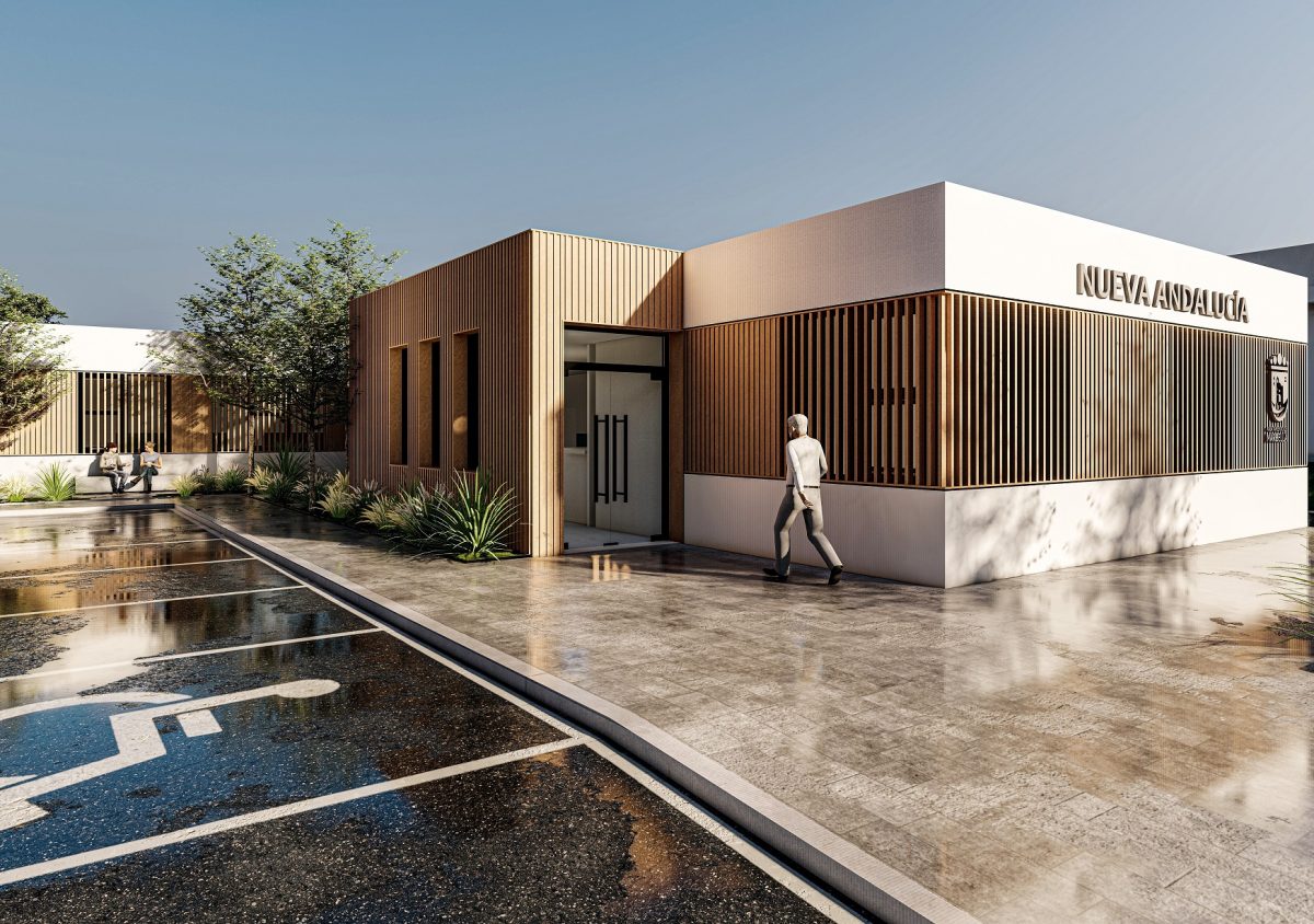 Así será el nuevo centro de salud que se va a construir en Marbella con más aparcamientos - CS NVA ANDALUCIA Imagen infográfica del centro de salud Nueva Andalucía de Marbella