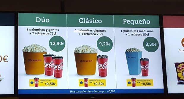 Multa de 30.001 euros a Yelmo Cines por impedir el acceso con comida de fuera - precio palomitas yelmo cines Multa de 30.001 euros a Yelmo Cines por impedir el acceso con comida de fuera - precio palomitas yelmo cines