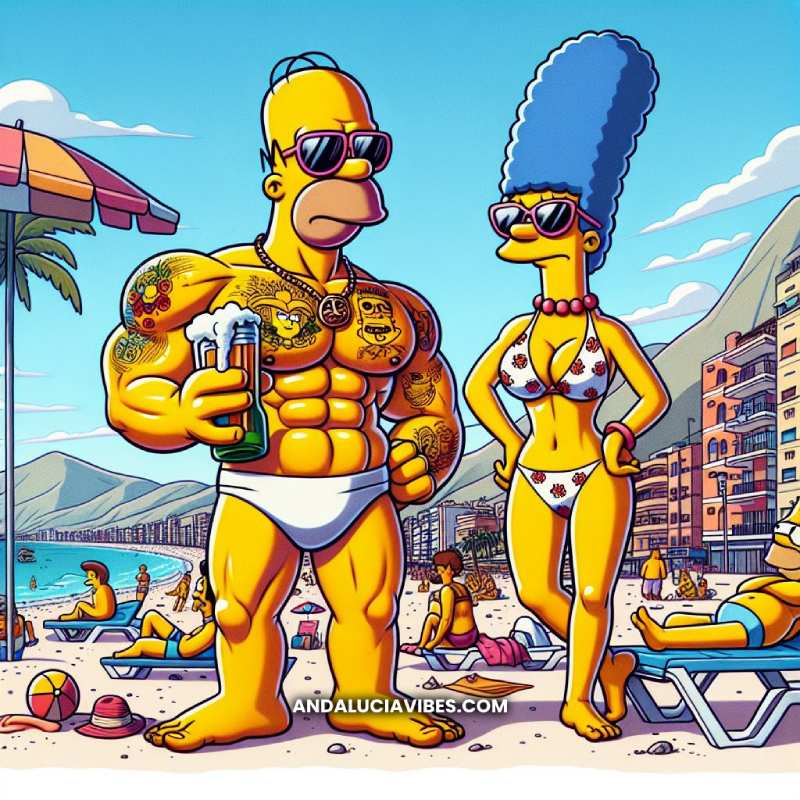 ¿Cómo sería un capítulo de Los Simpsons en la Costa del Sol? - simpson playa malagueta malaga andalucia vibes com 1 ¿Cómo sería un capítulo de Los Simpsons en la Costa del Sol? - simpson playa malagueta malaga andalucia vibes com 1