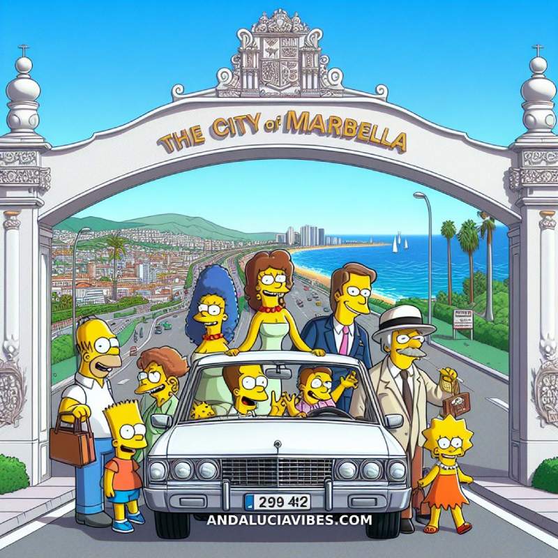 ¿Cómo sería un capítulo de Los Simpsons en la Costa del Sol? - simpsons paseo marbella malaga andaluciavibes com 1 ¿Cómo sería un capítulo de Los Simpsons en la Costa del Sol? - simpsons paseo marbella malaga andaluciavibes com 1